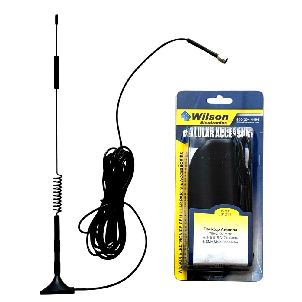 Wilson Desktop and Exterior Cellular Magnet Mount Antenna 700 2100 Mhz w/ Cable